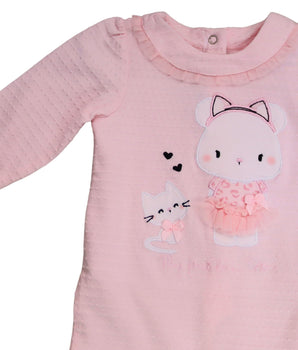 CHICCO Baby Girls Animal Graphics Overall