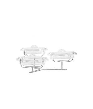 Crystal Acrylic 3 Tier Blossom Dessert Tray