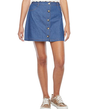 Women High Rise Denim Skirt