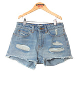 Women Drift Away Frayed Denim Short