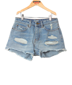 Women Drift Away Frayed Denim Short