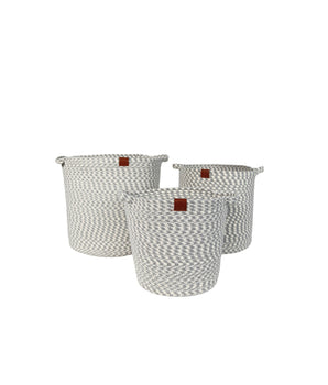 3 Cotton Rope Bins