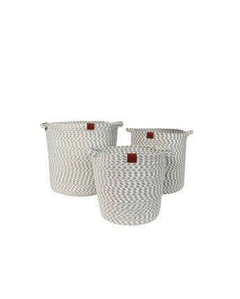 3 Cotton Rope Bins