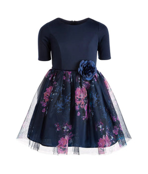 Girls Floral Printed Dress