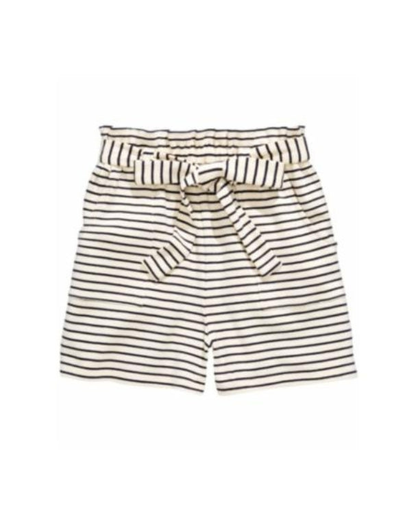 Girls Striped Tie Waist Short