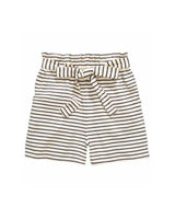 Girls Striped Tie Waist Short