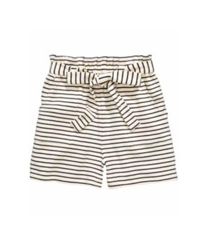 Girls Striped Tie Waist Short