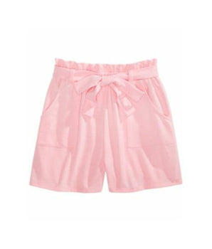 Girls Striped Tie Waist Short