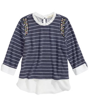 MONTEAU Girls Stripe T-Shirt