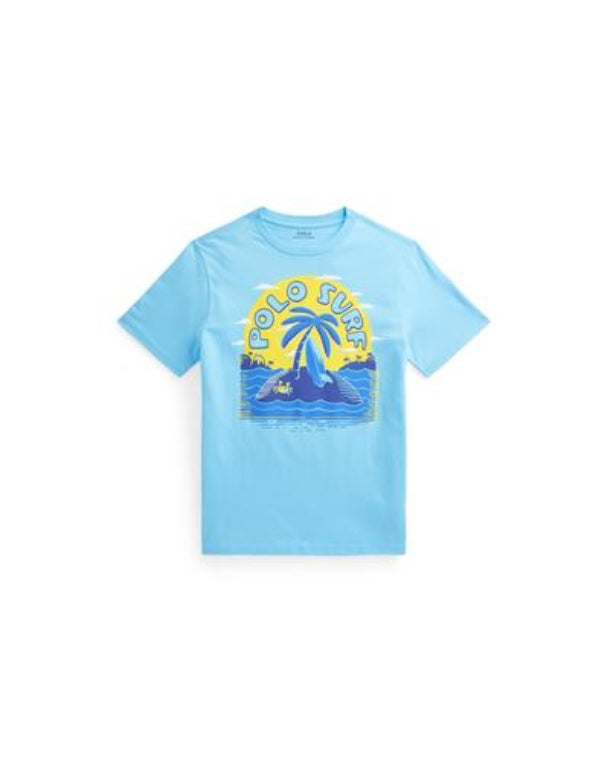 Boys Playfull Polo Surf Logo Printed T-Shirt   