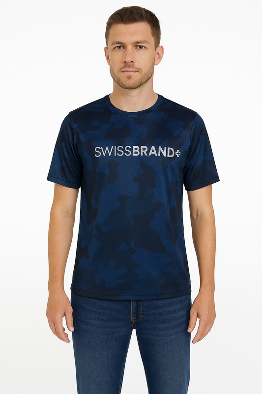 SWISSBRAND Men Center Logo Sport T-Shirt