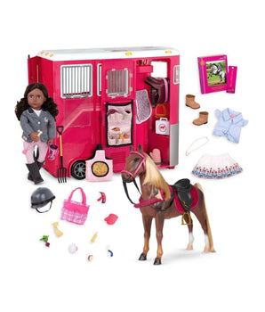 Rashia With Horse & Trailer Accessory Toys