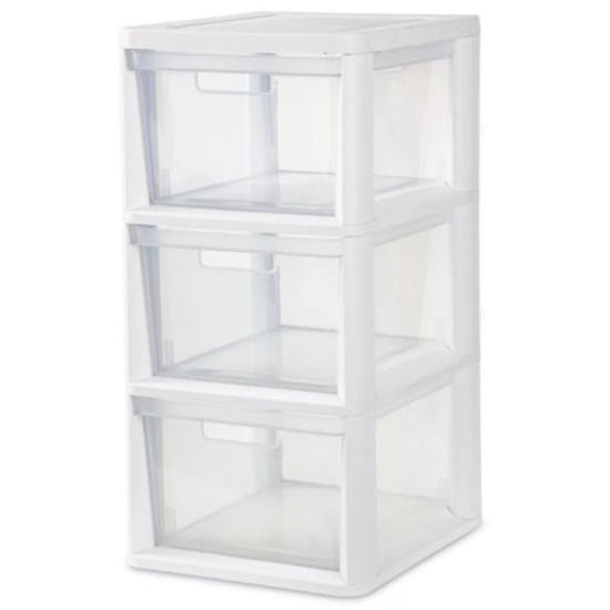 3 Transparent Drawer Tower