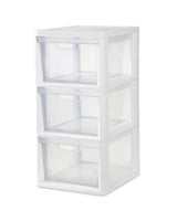 3 Transparent Drawer Tower