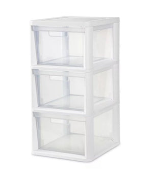 3 Transparent Drawer Tower