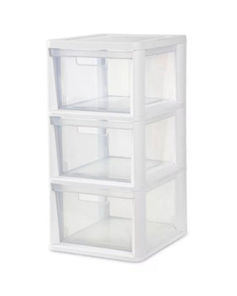 3 Transparent Drawer Tower